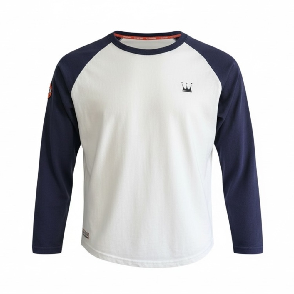 DADA SUPREME Basketball T-Shirt Raglan Long Sleeve Ring Neck Spell‎ Out Medium